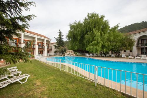 a large swimming pool in front of a building at Hotel Casablanca Spa & Wine in Casablanca