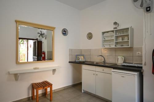 Dapur atau dapur kecil di Galini View Studios & Apartments
