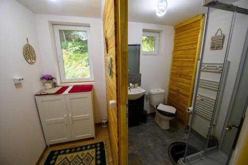 Koupelna v ubytování Studio Glossa