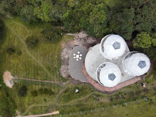 Pemandangan dari udara bagi CASA GLAMPiNG GUATAVITA Familiar Cap Max 13 pers