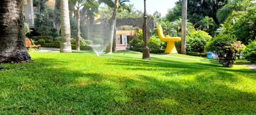 a water park with a slide in the grass at Holiday Inn Cuernavaca by IHG in Cuernavaca