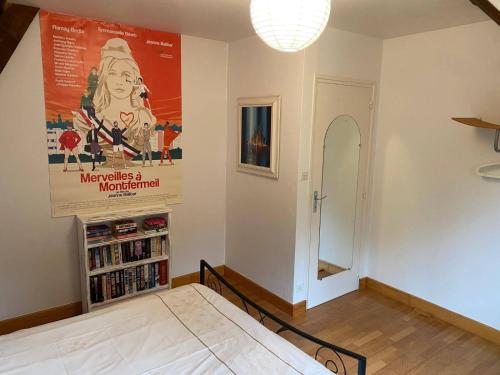 Postel nebo postele na pokoji v ubytování Chambre d'hôtes de Dompierre