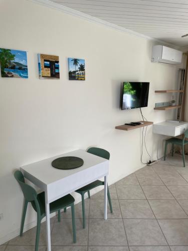 TV a/nebo společenská místnost v ubytování Charming Ground-Floor Studio in South Coast Barbados