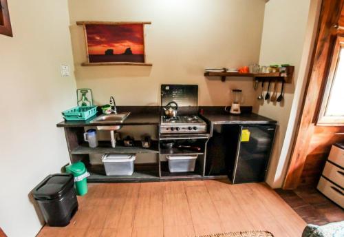 Køkken eller tekøkken på La Casa Hostel