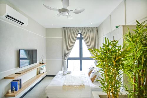 Μια τηλεόραση ή/και κέντρο ψυχαγωγίας στο Neu Suites Ampang near LRT Jelatek