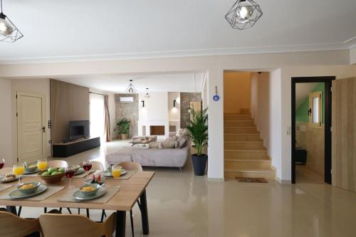 Χώρος καθιστικού στο Sumelia Villa