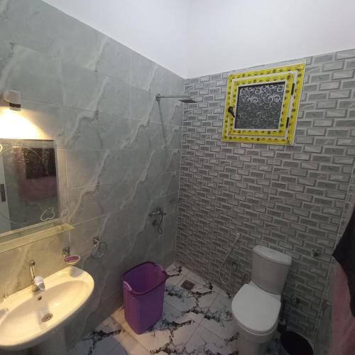 a bathroom with a toilet and a sink at Nora House in Luxor