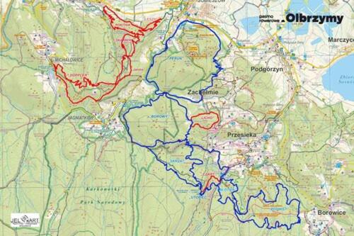 a detailed map of the alleghenyheny river at Osada Chybotek in Przesieka