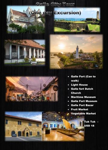 a collage of different pictures of a house at RKO Villa27 - Unawatuna in Habaraduwa