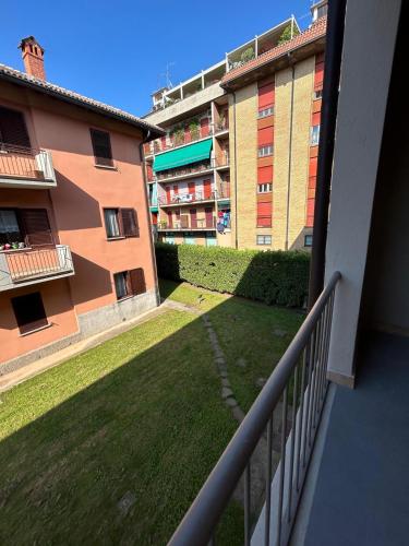 a view from a balcony of an apartment building at Comfort Accommodation Room in Bergamo