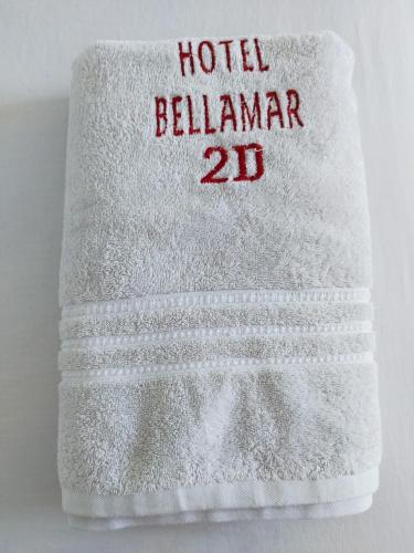 a towel with the words hotel hawaiiana on it at HOTEL BELLAMAR in Cartagena de Indias