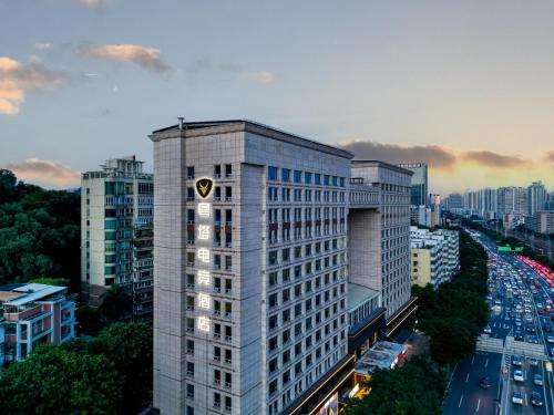Nespecifikovaný výhled na destinaci Kanton nebo výhled na město při pohledu z aparthotelu