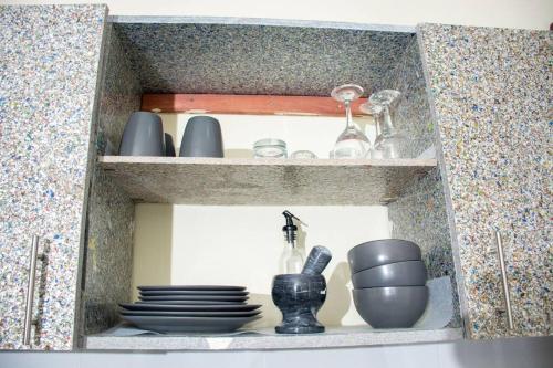 Dapur atau dapur kecil di Derosa Studio Fig Tree Apartment