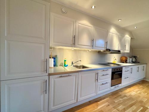 Η κουζίνα ή μικρή κουζίνα στο Beautiful penthouse centrally located in Geilo, stunning views