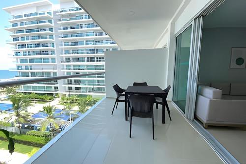 Un balcón o terraza en ¡Escapada Perfecta en la Playa! 1 Habitacion 4 Pax