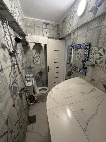 a bathroom with a toilet and a sink at White House in Aswan