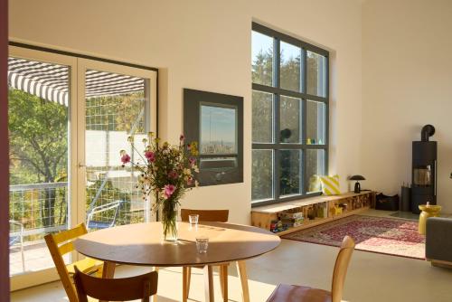 Ruang duduk di Ferienhaus "Klotz am Berg"