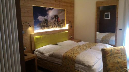 Cama o camas de una habitación en Hotel Eccher 3 stelle Superior