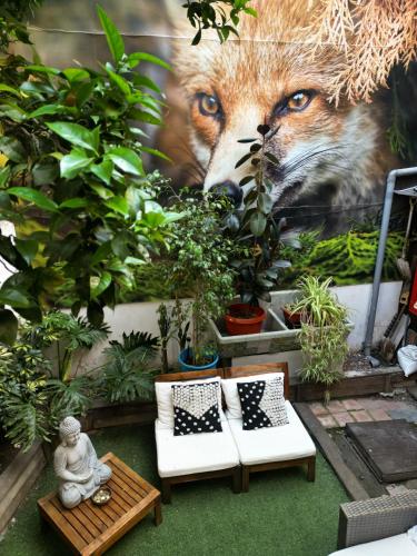 The Fox Hostelにある庭