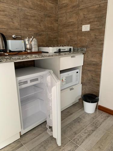 Dapur atau dapur kecil di Apartamentos Colibrí