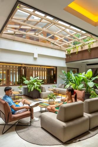 Χώρος καθιστικού στο Victoria Regia Hotel