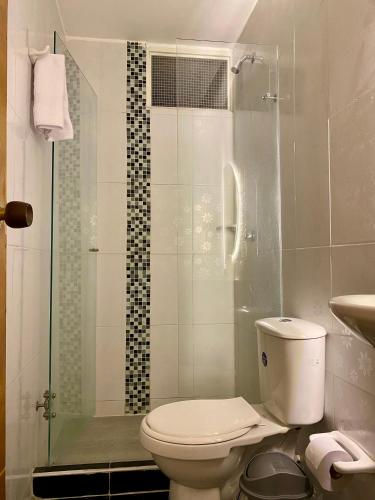 Koupelna v ubytování Apartamento de lujo limonar 101