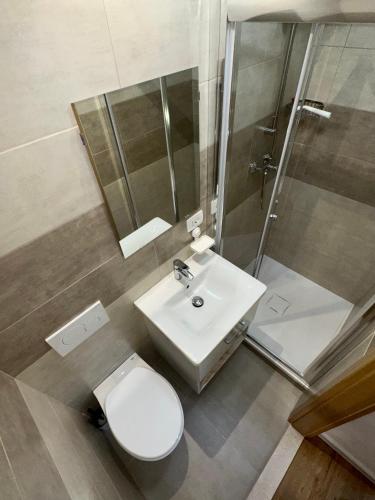 Ένα μπάνιο στο Semelbauer Apartment Portorož