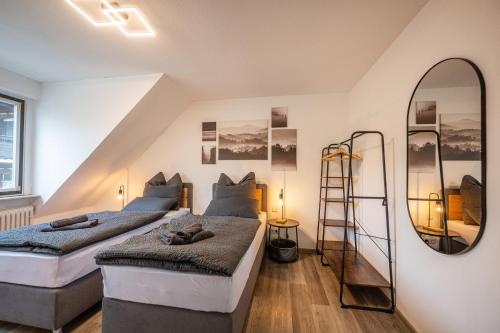 Ruang duduk di Obere Rheinblick-Oase Komfort mit 2 SZ Balkon