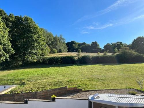 a view of a large grassy field with trees at West House Mews A in Dunston