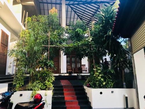 a house with a staircase with plants in it at Verona D' Oro in Dickwella