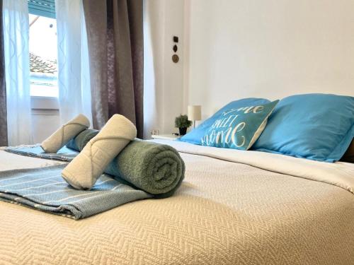 Katil atau katil-katil dalam bilik di Migjorn Apartment a place in the heart of Sitges