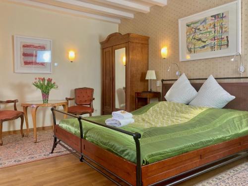 Ένα ή περισσότερα κρεβάτια σε δωμάτιο στο Rhein River Guesthouse - direkt am Rhein