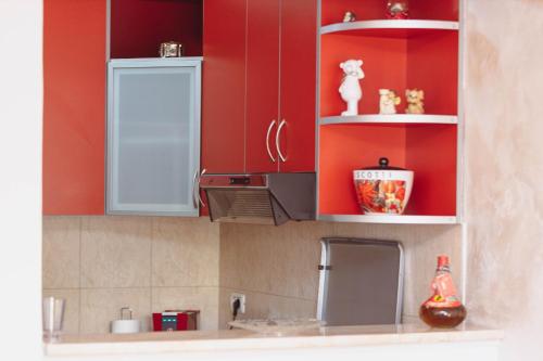 Kuchyň nebo kuchyňský kout v ubytování Anika apartment