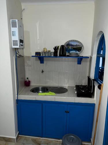 Kuchyň nebo kuchyňský kout v ubytování BLUE RIAD