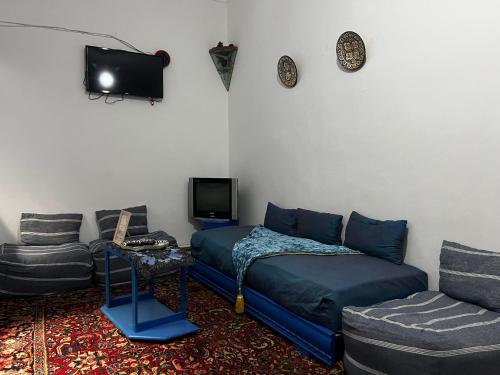 TV a/nebo společenská místnost v ubytování BLUE RIAD