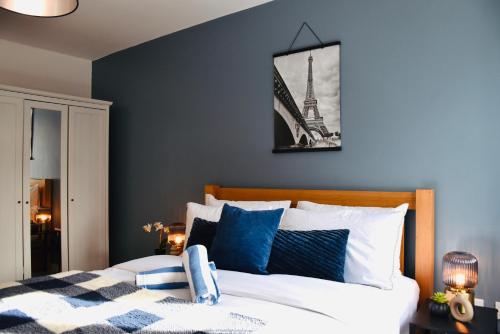 Ένα ή περισσότερα κρεβάτια σε δωμάτιο στο Luxurious & Spacious 2 bed Apartment in Milton Keynes