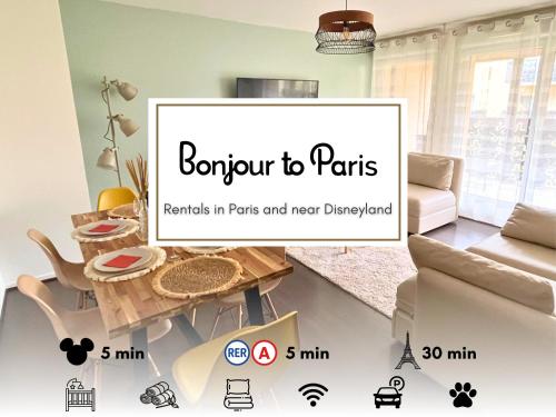 Bonjour to Paris - Disney, Balcon, Parking, 5 personnes
