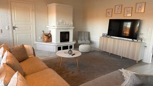 TV a/nebo společenská místnost v ubytování Villa Sofia In Lapland