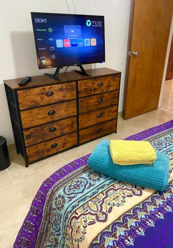 Televisyen dan/atau pusat hiburan di Judit’s in Dania