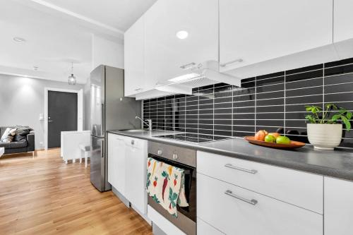 Η κουζίνα ή μικρή κουζίνα στο New City Central Stuido Appartment Near Karl Johan