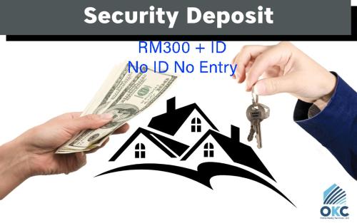 a person holding a bunch of money and a house with a key at Bukit Rimau Instagrammable 2 Bedroom Apartment With Pool View up to 5 PAX in Shah Alam