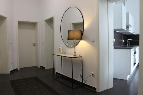 Køkken eller tekøkken på Große Wohnung im Zentrum mit 6 Betten