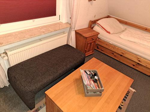Postel nebo postele na pokoji v ubytování Haus Seestern