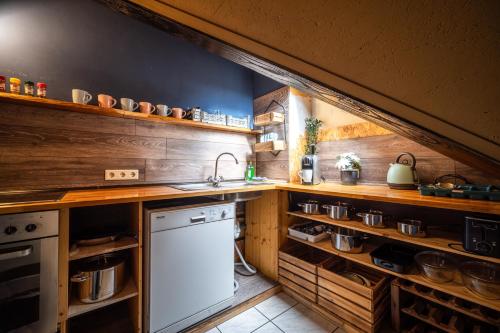 Kuchyň nebo kuchyňský kout v ubytování Balkon Zimmer - Apartment
