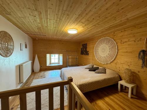 Postel nebo postele na pokoji v ubytování Gîte de campagne