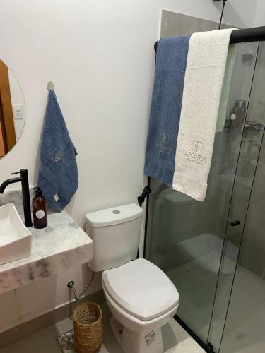 Koupelna v ubytování Aponem Spa & Pousada