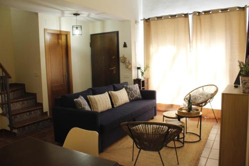 Χώρος καθιστικού στο TEJADILLA Casita Rural Cerca de Sevilla con Chimenea