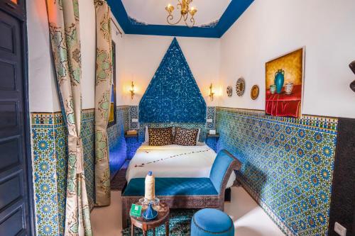 Postel nebo postele na pokoji v ubytování Riad Nouceiba Marrakech