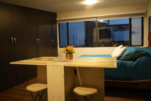 Χώρος καθιστικού στο Apartamento Heliconia - Casa Tartaruga Bogotá