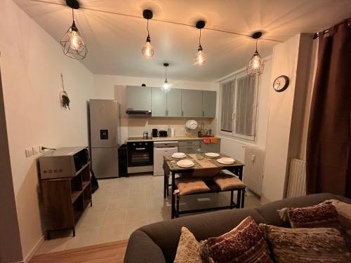 Dapur atau dapur kecil di chambre privée tout confort